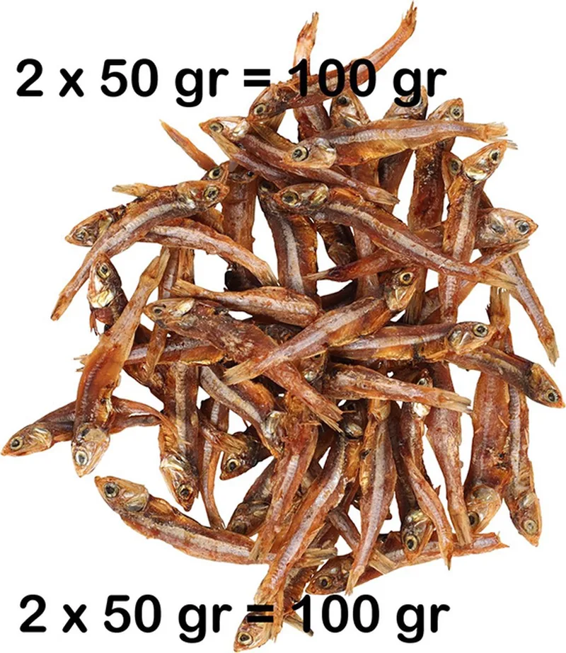 hapki kattensnack ** 2 x **- 100% tasty gedroogde visjes - glutenvrij - geen toegevoegde suiker - graan vrij - Natuurlijk 50 gr x 2 = 100 gr von Flamingo – Produktfoto