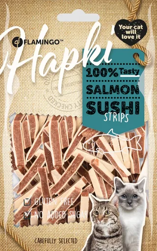 Snack Pour Chat Au Sushi De Saumon Hapki 85g de Flamingo – photo produit 1 sur 2