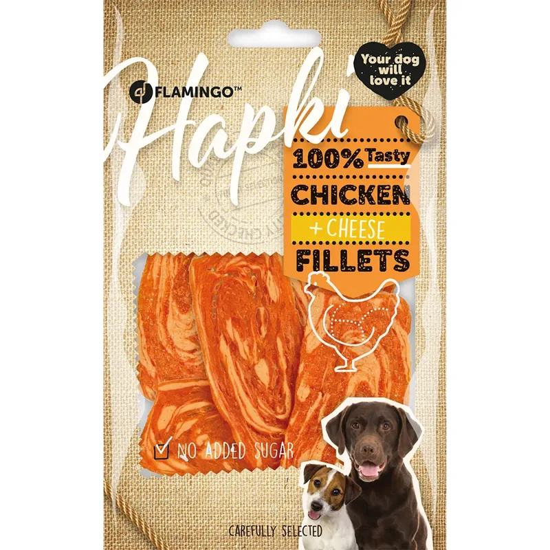 Hapki Slices Friandise Pour Chien Au Poulet Et Fromage 85g de Flamingo – photo produit 2 sur 2