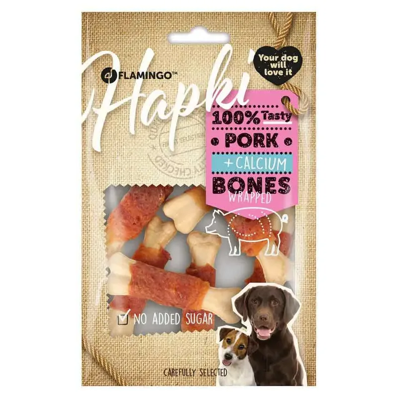 Hapki - Snack Honden - Hapki Calcium Been Met Spek 85gr - 1st - 210739 - 1st fra Flamingo – produktbillede 2 af 2