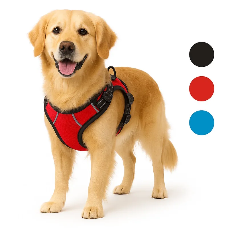 Harnas hond – honden tuigje – harnas hond anti trek – hondentuigjes – hondentuig anti trek – Flamingo Balou – maat XL – A:46-76cm B:80-105cm de Flamingo en Rouge – photo produit