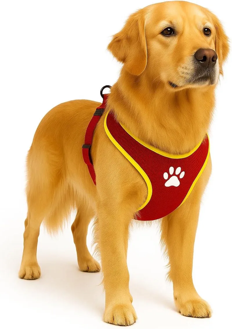 Harnas hond – honden tuigje – harnas hond anti trek – hondentuigjes – hondentuig anti trek – Flamingo Step&Go Tasha – maat XL – A:65cm B:90-115cm x 20mm x 5mm de Flamingo en Rouge – photo produit