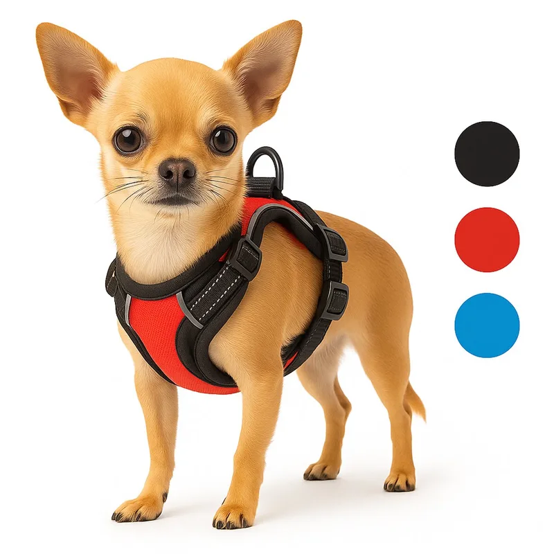 Harnas hond – honden tuigje – harnas hond anti trek – hondentuigjes – hondentuig anti trek – Flamingo Balou – maat XS – A:25-45cm B:30-45cm fra Flamingo i Rød – produktbillede