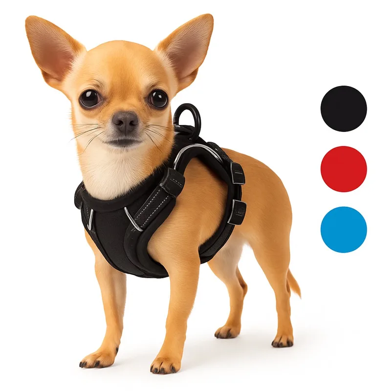 Harnas hond – honden tuigje – harnas hond anti trek – hondentuigjes – hondentuig anti trek – Flamingo Balou – maat XS – A:25-45cm B:30-45cm by Flamingo in Black – product photo