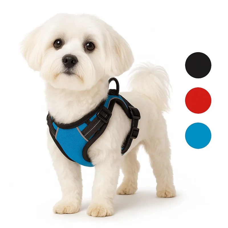 Harnas hond – honden tuigje – harnas hond anti trek – hondentuigjes – hondentuig anti trek – Flamingo Balou – maat S – A:31-55cm B:40-55cm von Flamingo in Blau – Produktfoto
