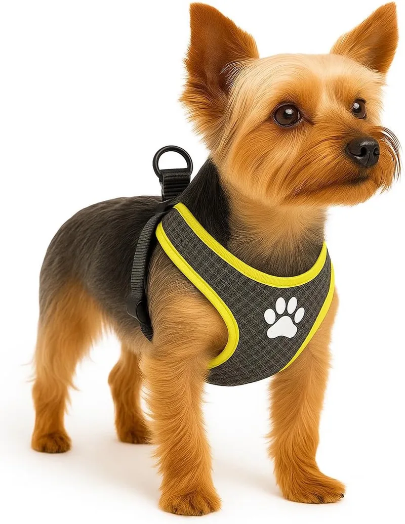 Harnas hond – honden tuigje – harnas hond anti trek – hondentuigjes – hondentuig anti trek – Flamingo Step&Go Tasha – maat XS – A:45cm B:45-50cm x 12mm x 5mm by Flamingo in Grey – product photo