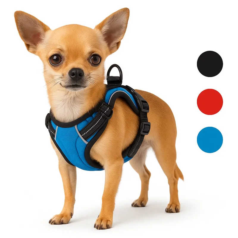 Harnas hond – honden tuigje – harnas hond anti trek – hondentuigjes – hondentuig anti trek – Flamingo Balou – maat XS – A:25-45cm B:30-45cm von Flamingo in Blau – Produktfoto