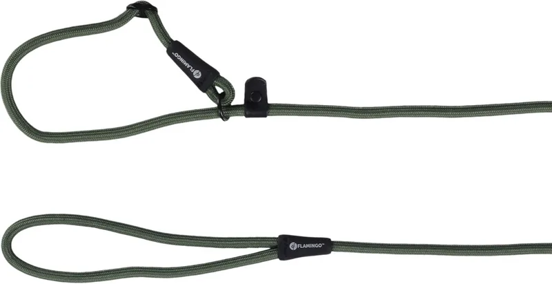 Hond Anti-trek looplijn Cami 1,7m 8mm by Flamingo in Green – product photo