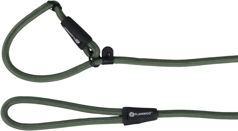 Hond Anti-trek looplijn Cami Groen 1,7m 12mm by Flamingo – product photo