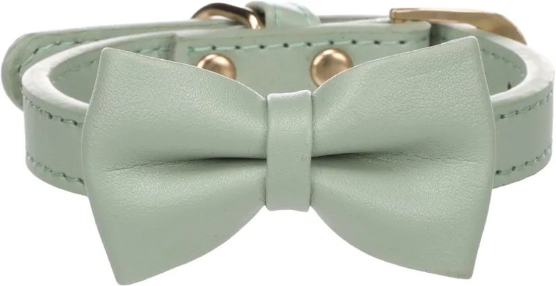 Hond Halsband met strik Nela Muntgroen XS / S 24-30cm 15mm by Flamingo – product photo