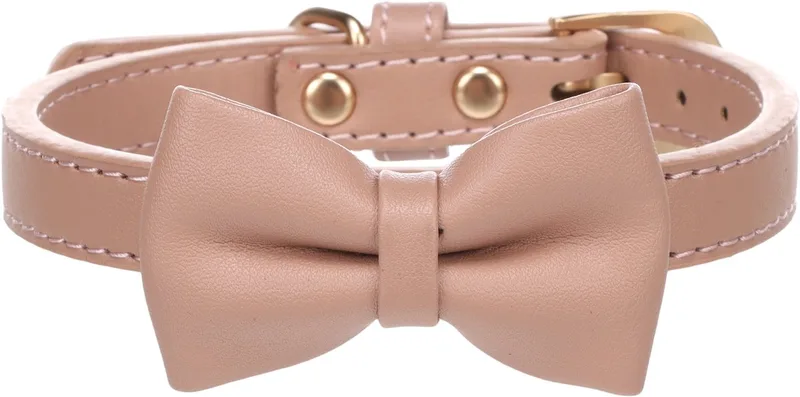 Hond Halsband met strik Nela Roze S 29-35cm 15mm de Flamingo – photo produit