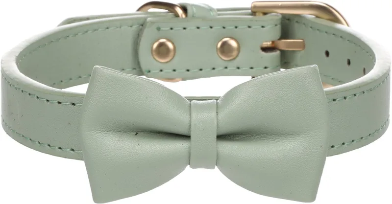 Hond Halsband met strik Nela S / M 31-39cm 20mm von Flamingo in Muntgroen – Produktfoto
