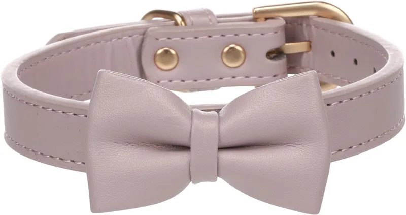 Hond Halsband met strik Nela Violet S / M 31-39cm 20mm de Flamingo – photo produit