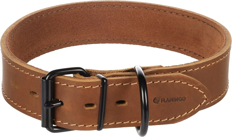 Hond Halsband Montana Cognac XXL 53-63cm 40mm by Flamingo – product photo