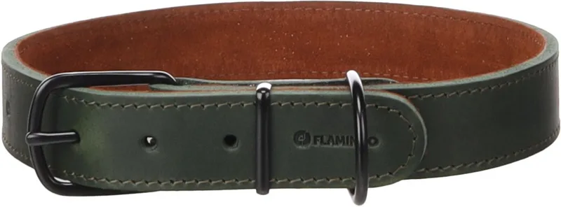 Hond Halsband Montana Groen XXL 53-63cm 28mm de Flamingo – photo produit
