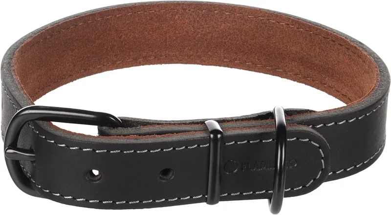 Hond Halsband Montana Zwart M / L 38,5-48,5cm 25mm by Flamingo – product photo