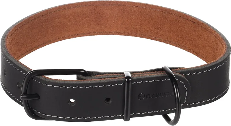 Hond Halsband Montana Zwart XL 47,5-58cm 28mm by Flamingo – product photo