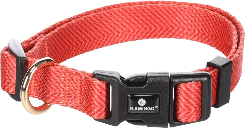 Hond Halsband Noekie Oranje S 30-45cm 15mm de Flamingo – photo produit