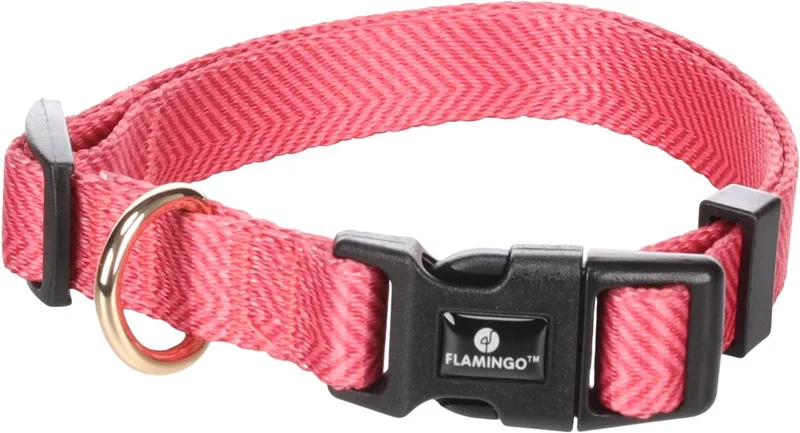Hond Halsband Noekie Roze S 30-45cm 15mm by Flamingo – product photo