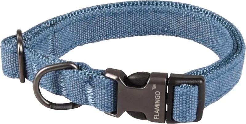 Hond Halsband Oxana XL 55-75cm 40mm de Flamingo en Bleu – photo produit
