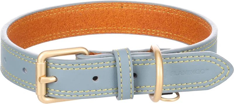 Hond Halsband Virginia Lichtblauw M / L 38-48cm 25mm von Flamingo – Produktfoto