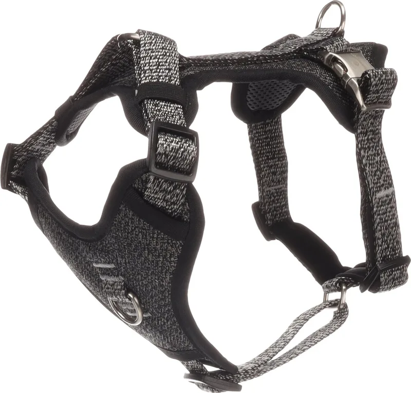 Hond Harnas Mago Donkergrijs S 31-49cm 40-60cm 20mm de Flamingo – photo produit
