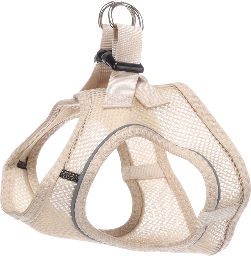 Hond Harnas Step&Go Bento L 32-37cm 42-46cm de Flamingo en Beige – photo produit