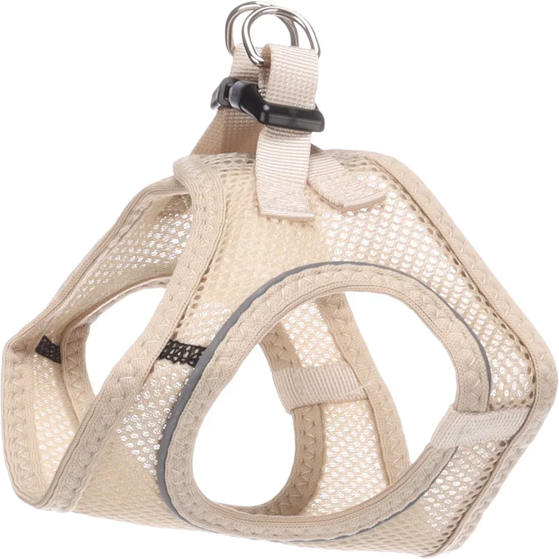 Hond Harnas Step&Go Bento S 30-35cm 37-40cm de Flamingo en Beige – photo produit