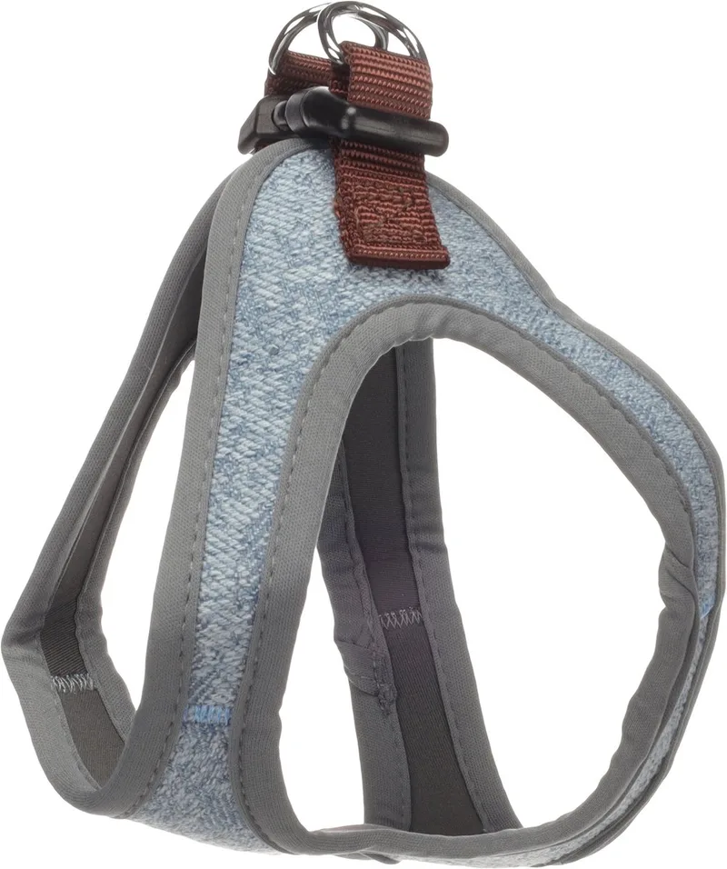 Hond Harnas Step&Go Nelson M 35cm 42cm von Flamingo in Blau – Produktfoto