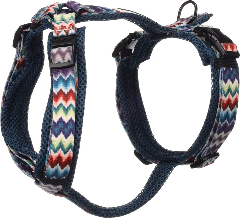 Hond Harnas Y-vorm Nusa Penida Blauw M 46-74cm 52-74cm 20mm de Flamingo – photo produit