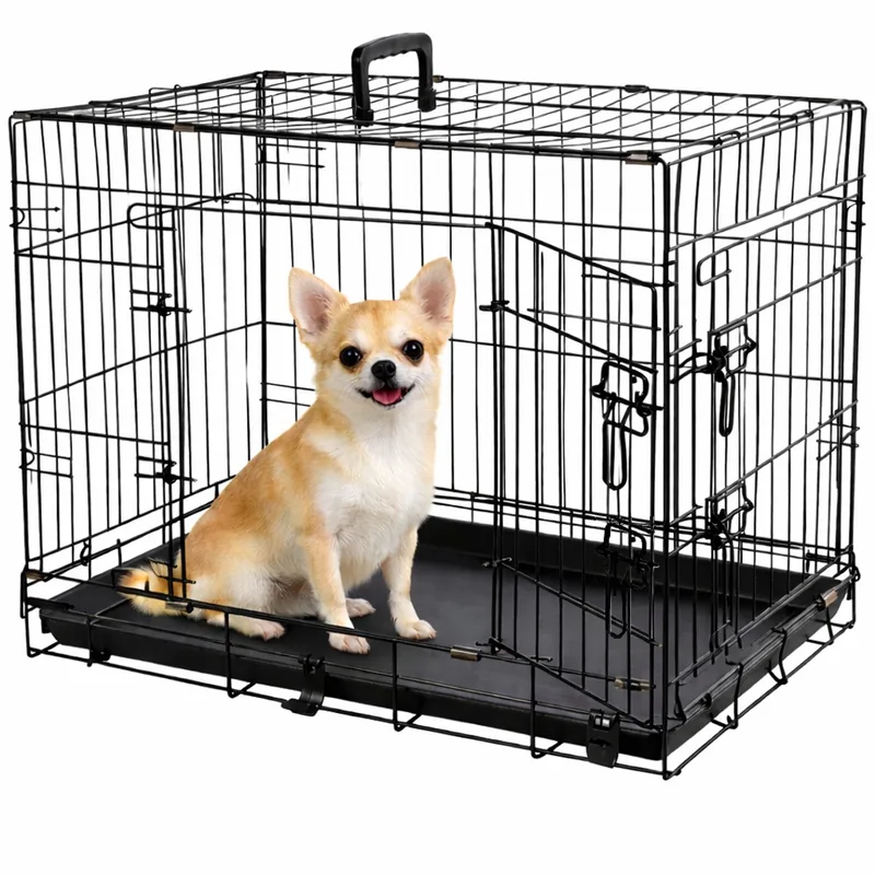 Hondenbench S – Opvouwbare Hondenbench Auto – Hondenbench Draadkooi Mezo – 61x43x50 cm – Ideaal voor Thuis & Onderweg de Flamingo en Noir – photo produit