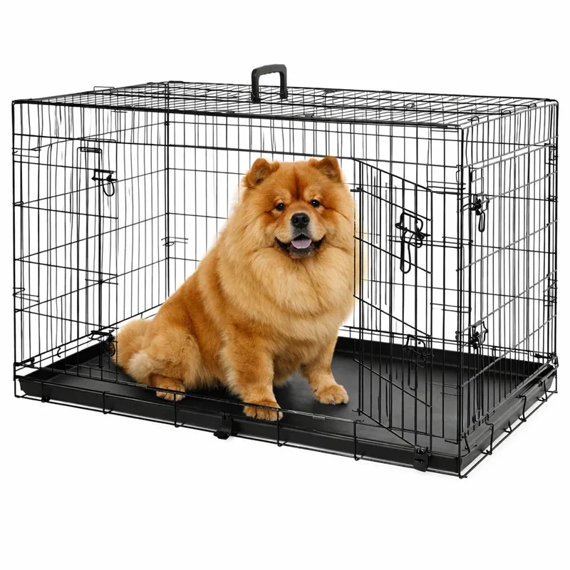 Hondenbench XL – Opvouwbare Hondenbench Auto – Hondenbench Draadkooi Mezo – 109x70x77 cm – Voor Grote Honden von Flamingo in Schwarz – Produktfoto