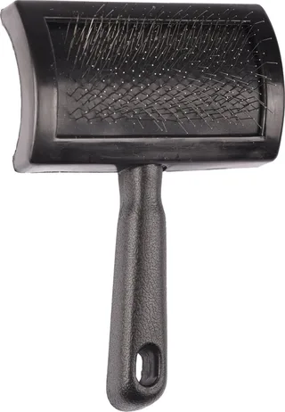 Hondenborstel Slickerborstel Renzo - S - 12.5 x 8.5 x 3.5 cm de Flamingo en Noir – photo produit 1 sur 3