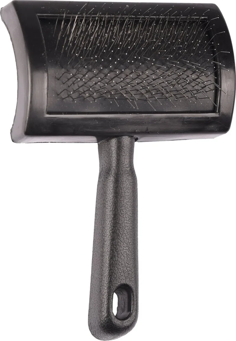Hondenborstel Slickerborstel Renzo - S - 12.5 x 8.5 x 3.5 cm de Flamingo en Noir – photo produit 1 sur 3