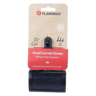 Hondenborstel Slickerborstel Renzo - S - 12.5 x 8.5 x 3.5 cm de Flamingo en Noir – photo produit 2 sur 3