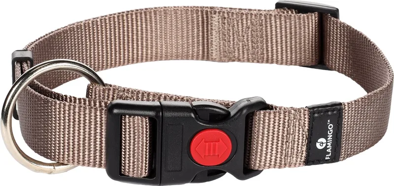 Hondenhalsband Asp - 45-65cm 25mm - Grijs van Flamingo in Taupe – productfoto