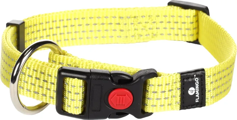 Hondenhalsband Asp Reflecterend - 45-65cm by Flamingo in Yellow – product photo