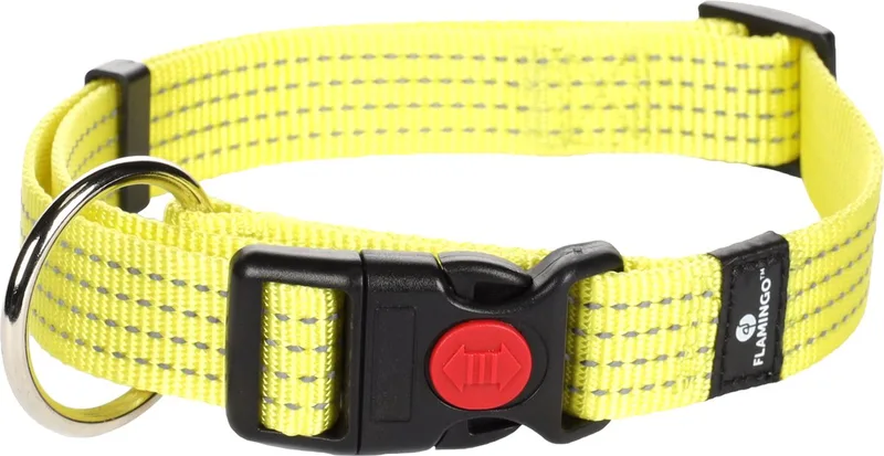 Hondenhalsband Asp Reflecterend - 45-65cm by Flamingo in Yellow – product photo