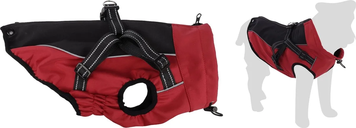Hondenjas Dexter 55cm van Flamingo in Rood – productfoto