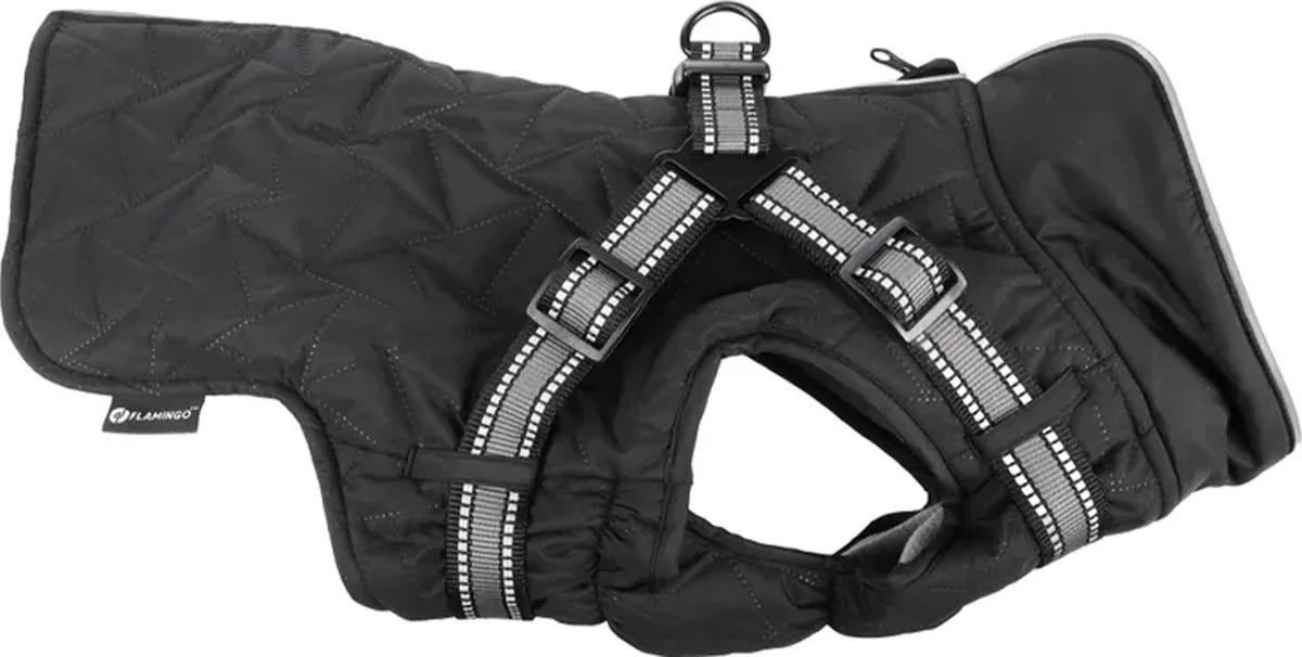 Hondenjas Duker winterjas 40cm by Flamingo in Black – product photo