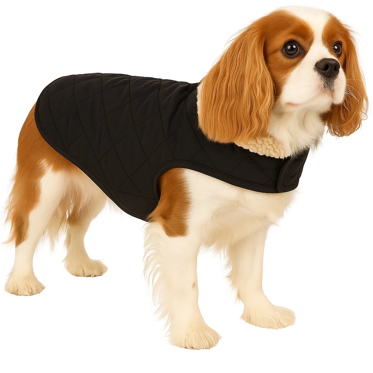 Hondenjas – Flamingo Bonnie – honden jas – hondenjasjes winter – hondenjas waterdicht – 40 cm – A:40cm B:34-40cm C:54-60cm von Flamingo in Schwarz – Produktfoto