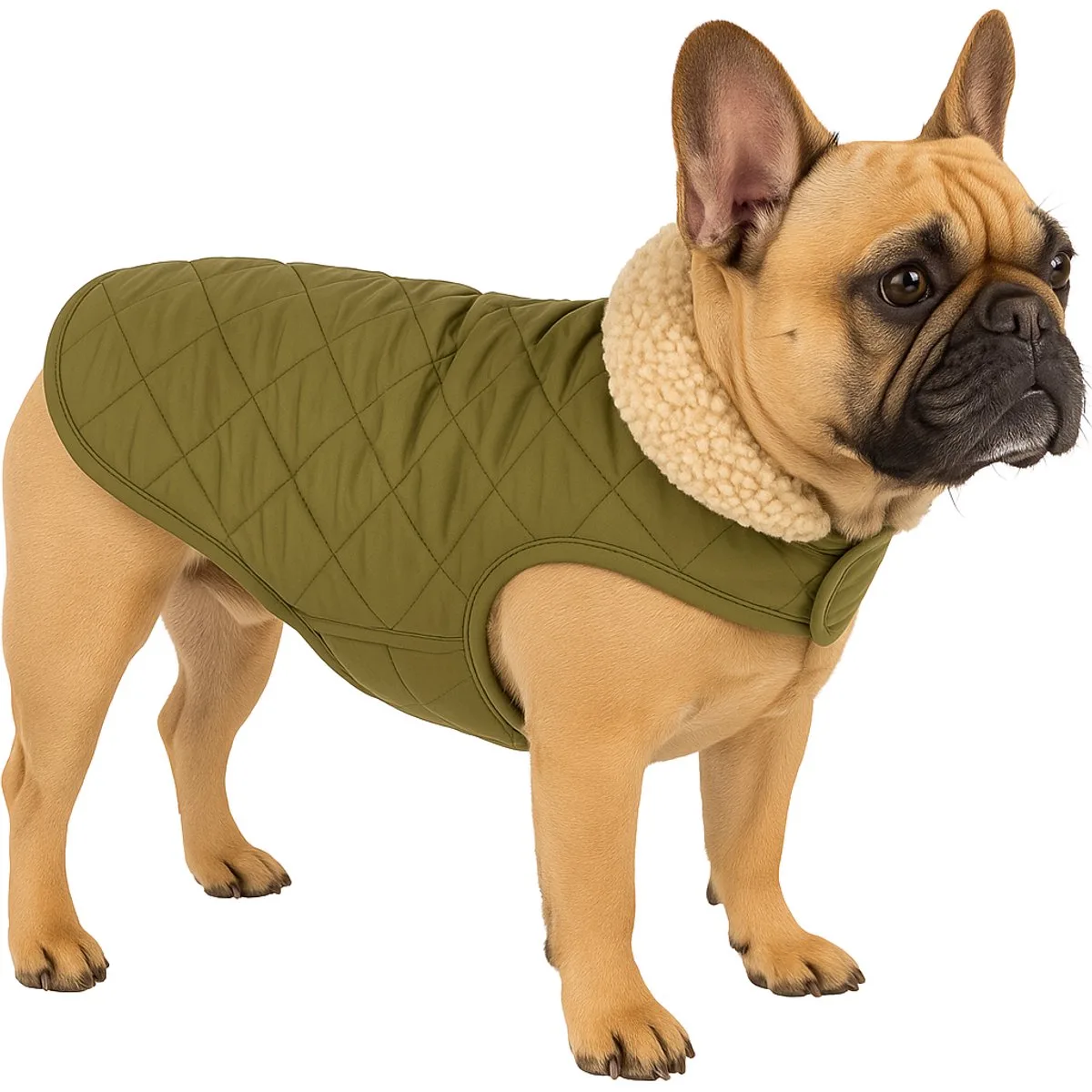 Hondenjas – Flamingo Bonnie – honden jas – hondenjasjes winter – hondenjas waterdicht – 35 cm – A:35cm B:34-38cm C:50-54cm von Flamingo in Grün – Produktfoto
