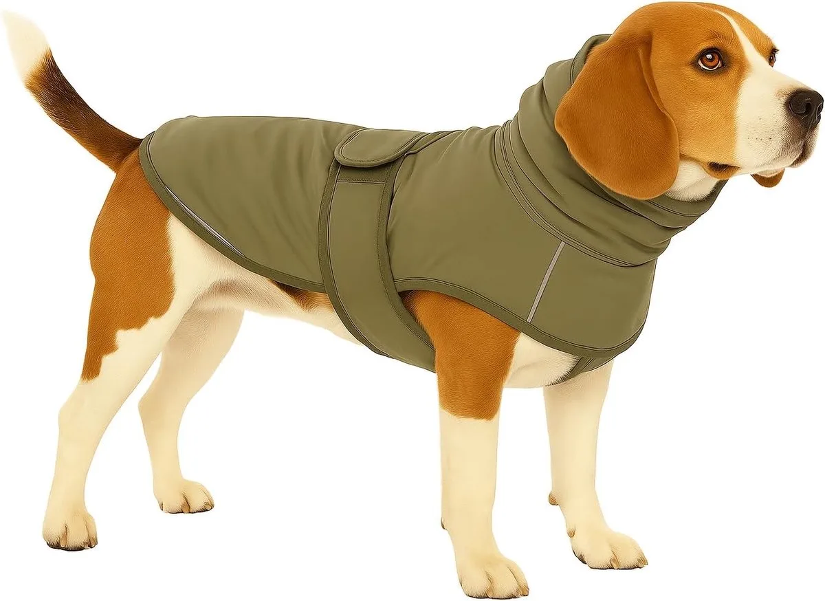 Hondenjas – Flamingo Cujo – honden jas – hondenjasjes winter – hondenjas waterdicht – 40 cm – A:40cm B:48cm C:50-56cm fra Flamingo i Grøn – produktbillede