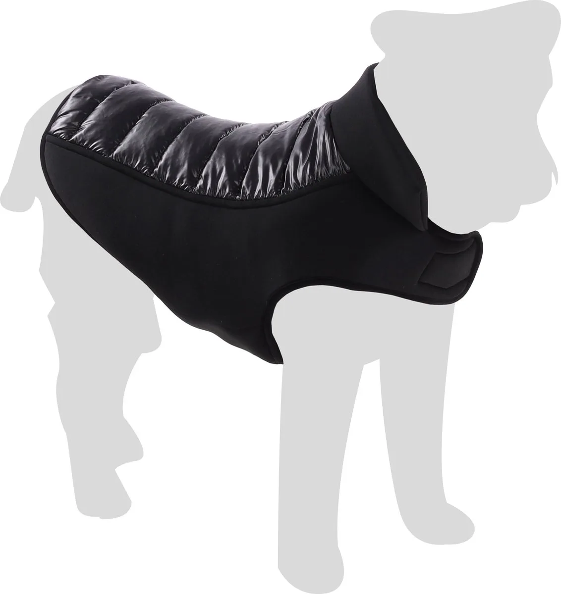 Hondenjas “Jakaro Black” - Maat A:40cm B:34-40cm C:54-60cm - ideaal voor Beagle, Cocker Spaniel, Shiba Inu en Fox Terrier, warm en waterdicht de Flamingo en Noir – photo produit