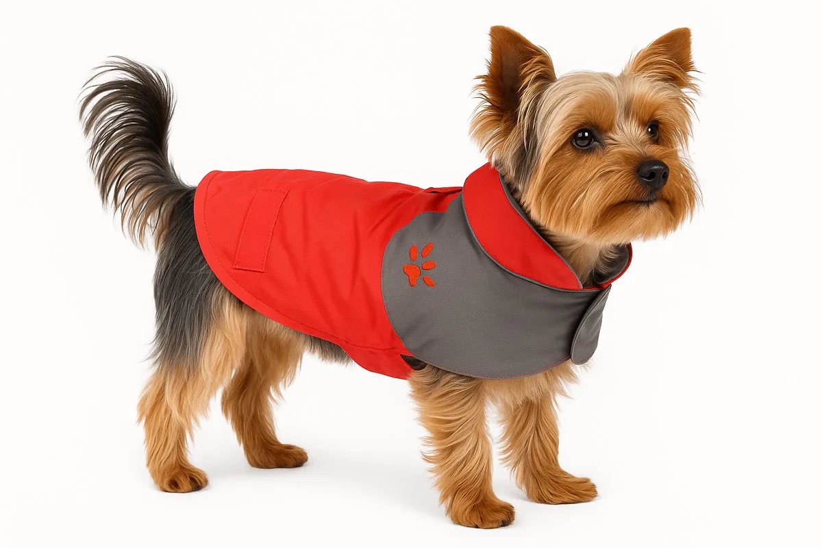 Hondenjas – Regenjas hond – Water- en winddichte hondenregenjas met fleece – Flamingo Regenjas Juno – 30 cm de Flamingo en Rouge – photo produit