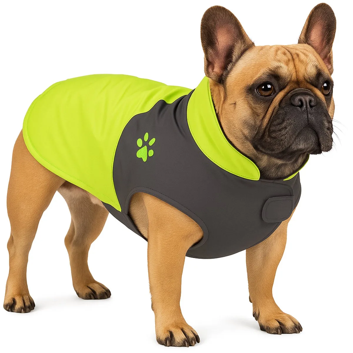 Hondenjas – Regenjas hond – Water- en winddichte hondenregenjas met fleece – Flamingo Regenjas Juno – 50 cm van Flamingo in Groen – productfoto