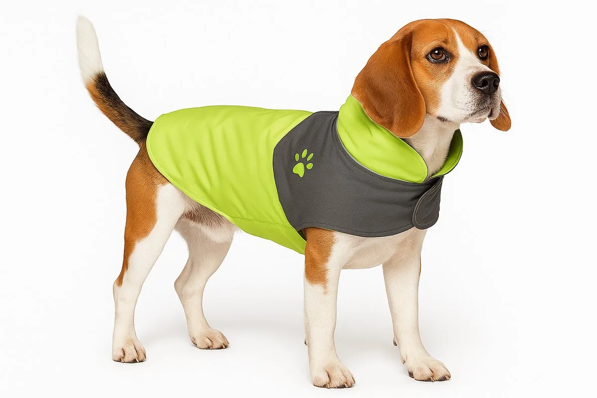 Hondenjas – Regenjas hond – Water- en winddichte hondenregenjas met fleece – Flamingo Regenjas Juno – 55 cm van Flamingo in Groen – productfoto