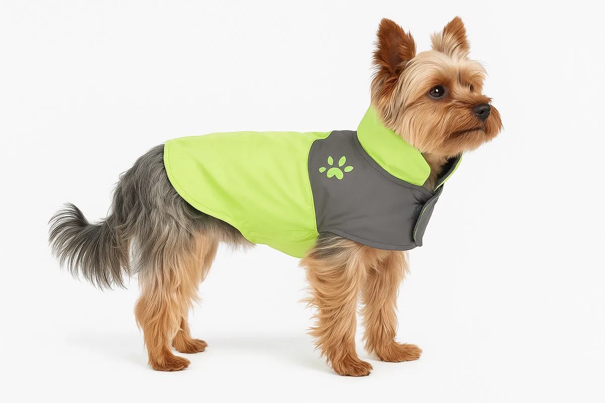 Hondenjas – Regenjas hond – Water- en winddichte hondenregenjas met fleece – Flamingo Regenjas Juno – 30 cm de Flamingo en Vert – photo produit