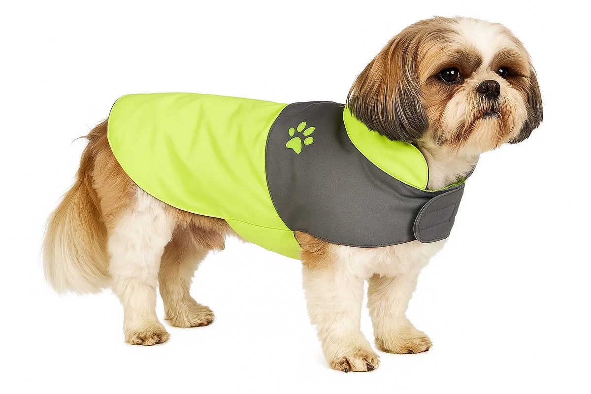 Hondenjas – Regenjas hond – Water- en winddichte hondenregenjas met fleece – Flamingo Regenjas Juno – 35 cm van Flamingo in Groen – productfoto
