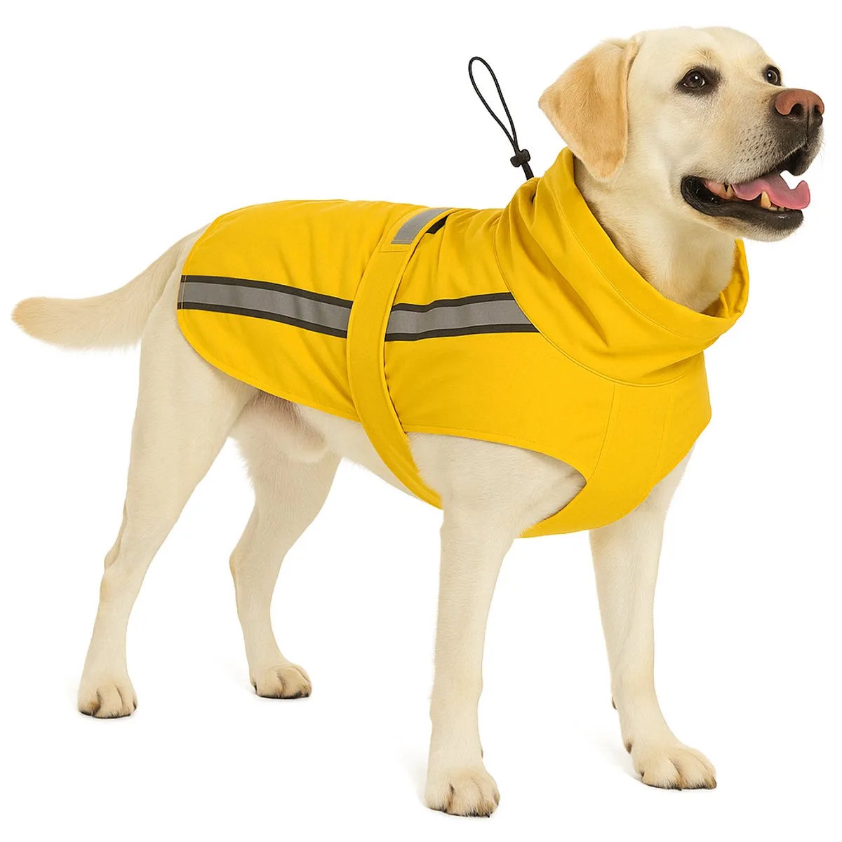 Hondenjas – Regenjas hond – Waterdichte hondenregenjas met borst- en buikbedekking – Flamingo Regenjas Ciro – 70 cm de Flamingo en Jaune – photo produit